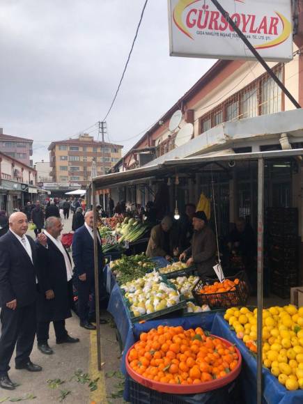 MHP'NİN İL GENEL MECLİS ADAYLARI PAZAR YERİNDE..