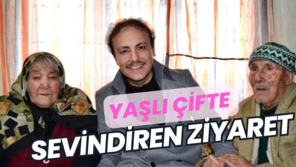 Yaşlı çifte sevindiren ziyaret