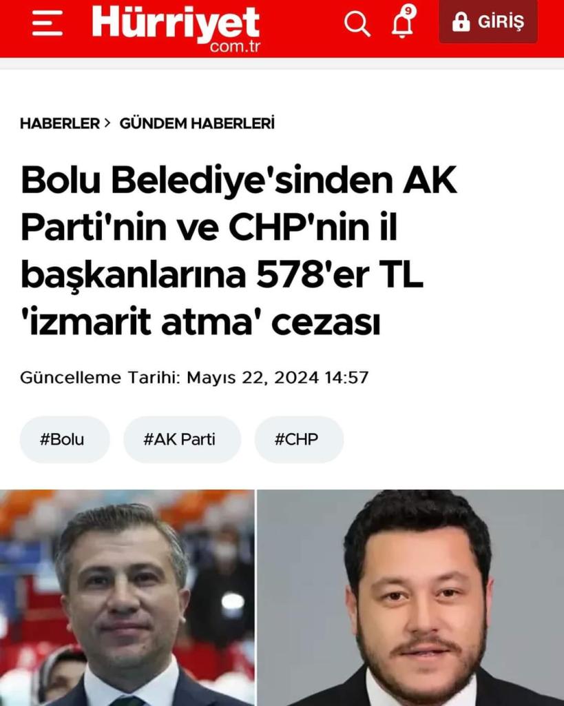 Özcan, "Bolu'da yere çöp atanın ünvanı ne olursa olsun.."