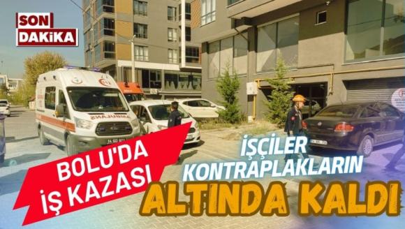 Bolu'da iş kazası, İşçiler kontraplakların altında kaldı