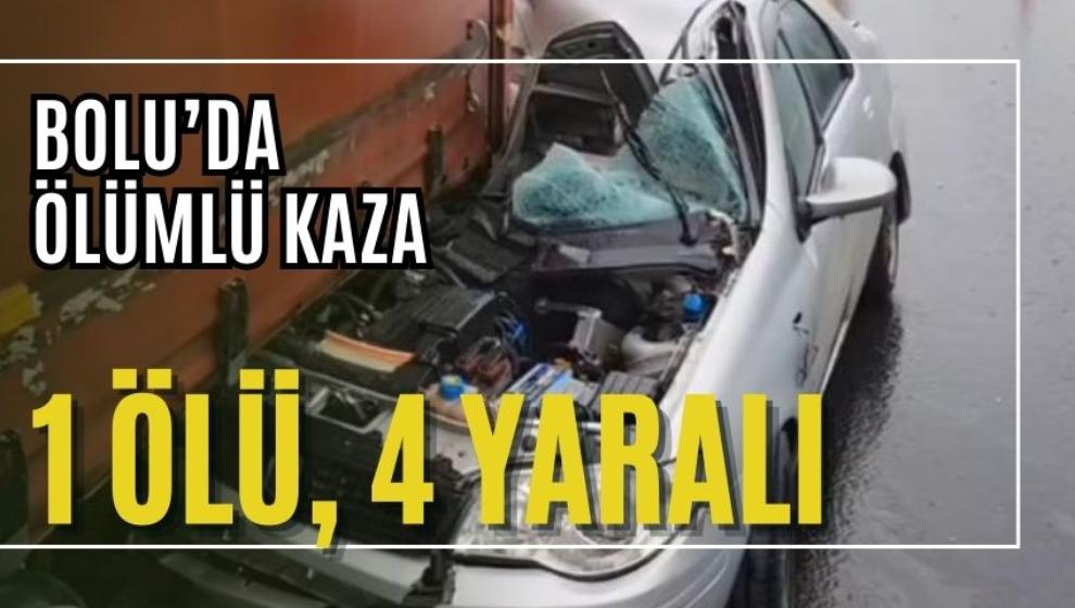 Bolu'da ölümlü kaza, 1 ölü-4 yaralı