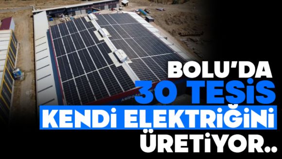 Bolu'da 30 Tesis Kendi Elektriğini Üretiyor