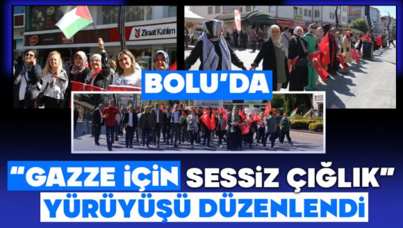 Bolu'da “Gazze İçin Sessiz Çığlık” Yürüyüşü Düzenlendi