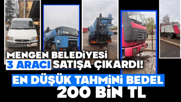 Mengen Belediyesi 3 Aracı Satışa Çıkardı! En Düşük Tahmini Bedel 200 Bin Tl