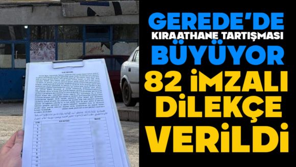 Gerede'de Kıraathane Tartışması Büyüyor