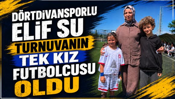 8 Yaşındaki Elif Su, Turnuvanın Tek Kız Futbolcusu