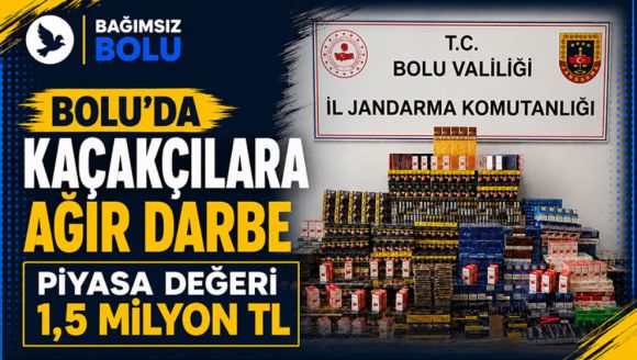 Bolu'da jandarmadan kaçakçılık operasyonu: 1,1 milyon liralık ürün ele geçirildi